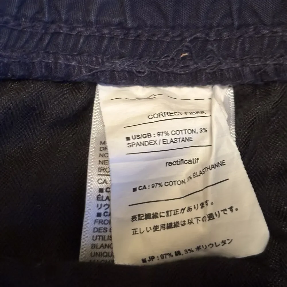 BANANA REPUBLIC Men’s Navy Preppy Organic Deck Shorts Casual Flat Large